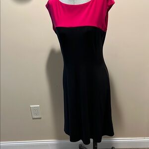 Chaps Pink Fit and Flare Midi Dress for Business and Casual  Occasions